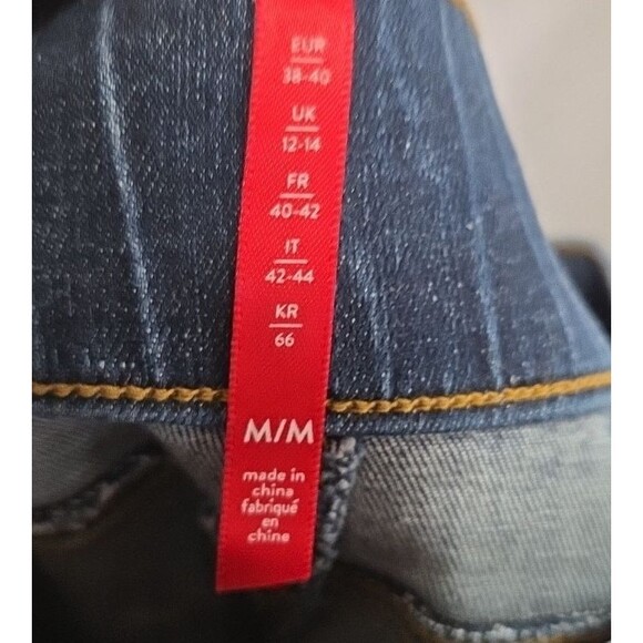 Spanx Jeans Size M Distressed Ankle Skinny Jeans Medium Wash Pull-On Blue Denim - Picture 7 of 8